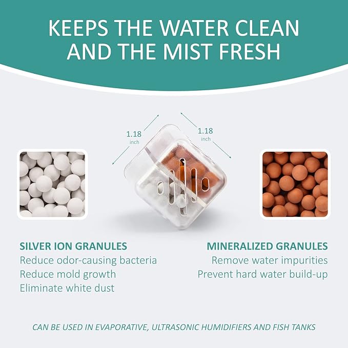 Humidifier Cartridge Cleaner, Universal, Compatible with LEVOIT, Dreo, Vicks and Other, Demineralization Cartridge for Humidifier, Fish Tank & Humidifier Treatment (Pack of 5) - Image 2
