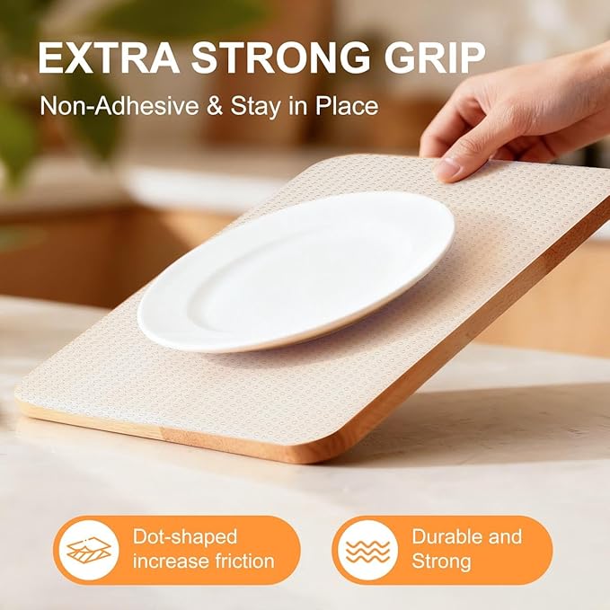 FEXIA Shelf Liner 20 Inch x 20 FT Clear Non Slip Waterproof Cabinet and Drawer Liner for Kitchen Cabinet Refrigerator Pantry Closet Durable Non Adhesive - Image 3