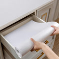 Shelf and Drawer Liner for Kitchen Cabinets Non-Adhesive, Strong Grip Non-Slip Thickened Cabinet Liners for Shelves, Waterproof Mats for Dresser Cupboard, White, 24 in x 10 Feet by Shinlendid