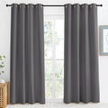 NICETOWN Grey Blackout Curtain 86 inch Long, W55 x L86, 1 Panel, Thermal Insulated Window Treatment with Grommet Room Darkening Thermal Insulated Panel for Bedroom/Living Room by NICETOWN