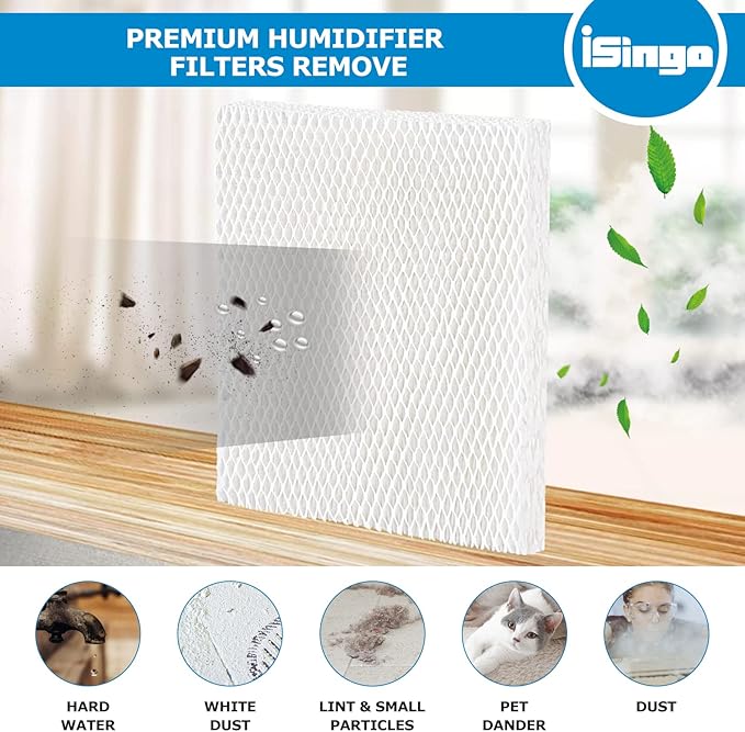 iSingo Humidifier Wicking HFT600 Fil-TER T for Honeywell Hev615 Hev620 Humidifier, Compatible with Honeywell HFT600 Humidifier Fil-TER T Compare to Part HFT600T HFT600PDQ, (6 Pack) - Image 3