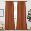 NICETOWN Bedroom Blackout Curtain Panels - (Burnt Orange Color) 52 x 120 inch, 2 PCs, Insulating Energy Saving Solid Rod Pocket Blackout Drapes for Hall, Villa by NICETOWN