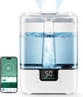Smart Humidifiers for Bedroom Home, 6L Cool Mist Top Fill Humidifier Large Room with Essential Oil Diffuser, Touch/APP/Voice Control, NightLight Humidifiers for Nursery & Plants (White, 1Pack) by Unknown