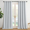 NICETOWN Greyish White Ring Top Panels - Thermal Insulated Shades for Nursery, Kids Room, Yard, Closet, Garage - Breathable Fabric, Privacy Assured, 2 Panels, W52 x L95 by NICETOWN