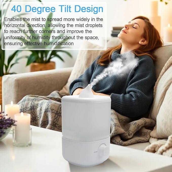 Humidifiers Spray Nozzle for Levoit Classic 160, 40 Degree Tilted Spray, Enhances Water Mist Effect, Prevents Water Droplets from Falling On The Tabletop - Image 4