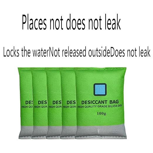 [5 Packs]100g Reusable Desiccant Packs for Storage， Moisture absorbers Bag, Desiccant Dehumidifier Bag,Dehumidifier for Home Closets，and Cars - Image 6