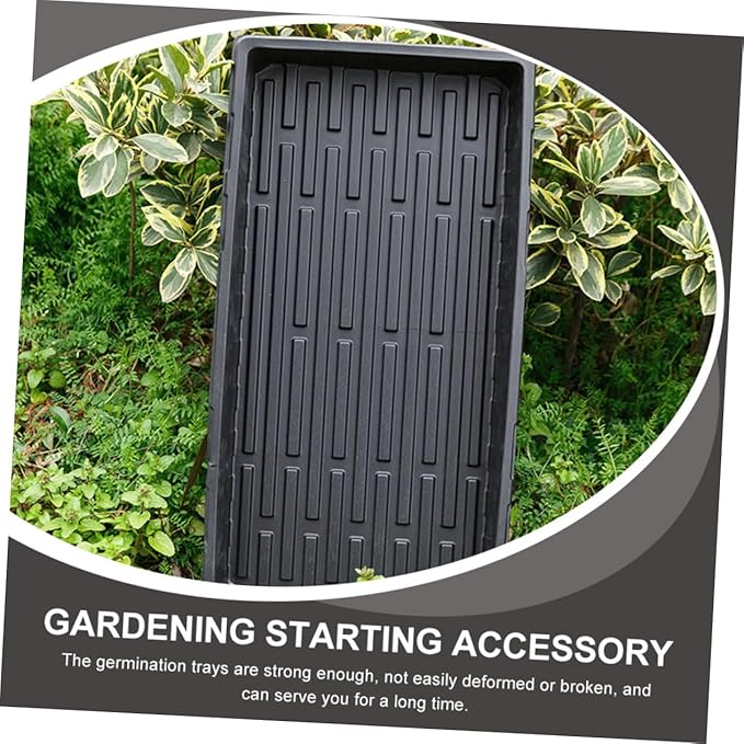 Thick Plastic Seedling Starter Tray for Greenhouse 3pcs Plant Grow Trays Drainage Holes for Vegetable Planting and Germination - Image 6
