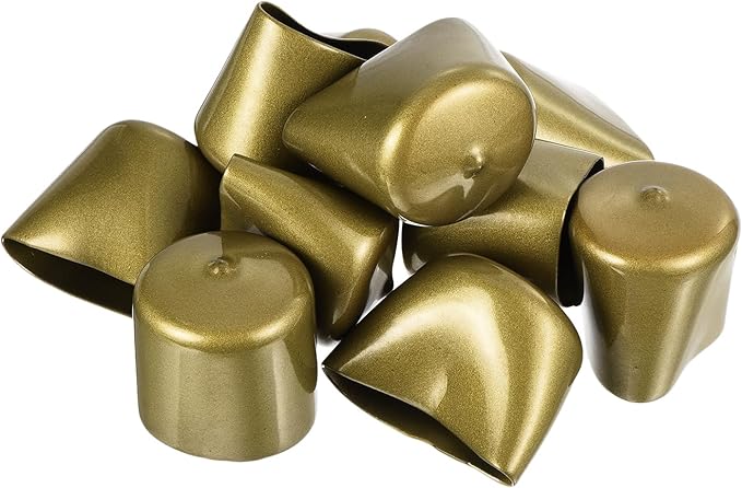 uxcell 20pcs Rubber End Caps 40mm ID Vinyl Round Tube Bolt Cap Cover Thread Protectors Gold - Image 4