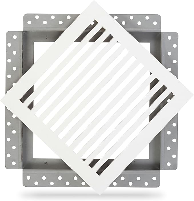 SilhouEase SE10 Magnetic Exhaust Fan Cover & Removable Return Vent, Flush Mount Panel for Ceilings & Walls, Moisture Resistant, Easy Access, Paintable, for Home & Commercial Use (10" x 10") by LuxairyVents