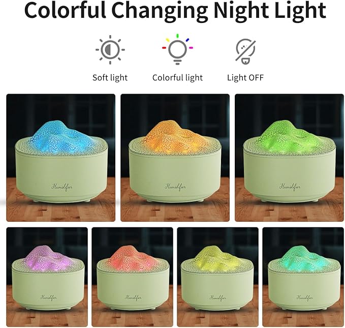 Portable 1500ml Small Cool Mist Humidifier,USB Personal Desktop Humidifier for Office Room, Bedroom,Top-Fill 7 Colors LED Night Light humidifiers, 2 Mist Modes, Super Quiet (White) - Image 4