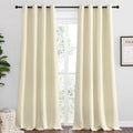 NICETOWN Beige Room Darkening Curtains 96" Long for Boho Farmhouse Home Decoration, Window Treatment Total Privacy Drape Panels for Bedroom Living Room Guest Room (55" Wide, Set of 2) by NICETOWN