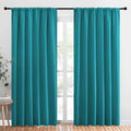 NICETOWN Living Room Curtains, Blackout Draperies, Peacock Blue, 1 Pair, 70 x 84-inch, Home Decorations Thermal Insulated Solid Rod Pocket Blackout Drapes for Cafe by NICETOWN