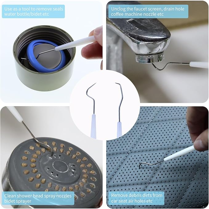Small Cleaning Brush Set for Household, Car Vent Detailing Cleaning Stick, Humidifier Groove Bottle Gap Cleaning Tool, Crack Crevice Cleaner for Door Window Track Faucet Croner Hard Tight Spaces - Image 2