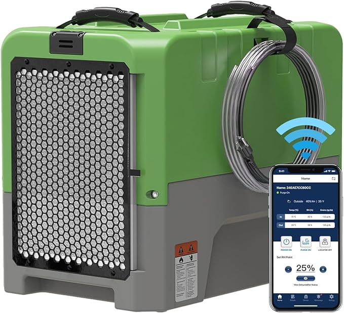 ALORAIR Smart WiFi LGR Commercial Dehumidifier 180 PPD (Saturation) with Hose, Industrial Dehumidifier with Pump, 5 Years Limited Warranty, cETL Listed, 85 PPD at AHAM, Flood Repair, Green by ALORAIRSOLUTIONSINC0J0DC