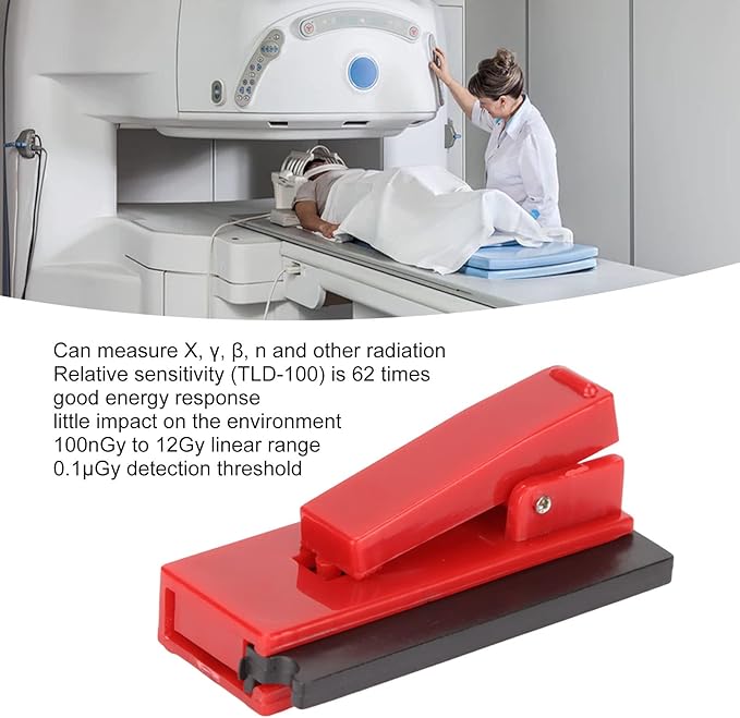 Dilwe Radiation Detector, Portable Nuclear Radiation Detector Geiger Counter, Electromagnetic Field Radiation Dosimeter for Wallet or Pocket(Red) - Image 3