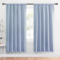 NICETOWN Window Curtains Blackout Drapes, Vintage Blue, 1 Pair, 52 by 72-Inch, Thermal Insulated Solid Rod Pocket Blackout Curtains/Draperies for Living Room by NICETOWN