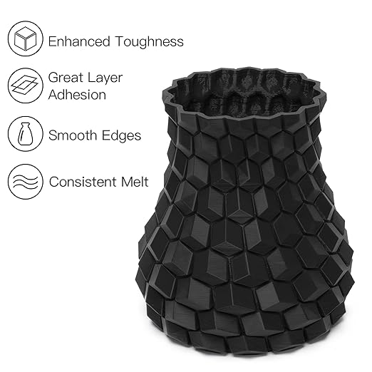 Inland V2 PLA PRO (PLA+) 3D Printer Filament Refill, 1.75mm Spooless Filament, Dimensional Accuracy +/- 0.03mm, 1KG (2.2lbs) Black Refill for Inland Reusable Spools, Bambu Lab Compatible - Image 2