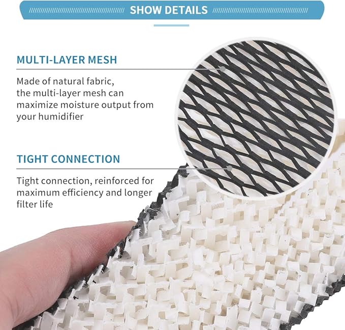 HWF62 Humidifier Filter A for Holmes - Replacement for Holmes Sunbeam Humidifier Filter A, Replaces HWF62 HWF62CS HWF62D SF212, Fits Humidifier Models SCM1100, SCM1701, SCM1702, SCM1762 (4 Pack) - Image 3