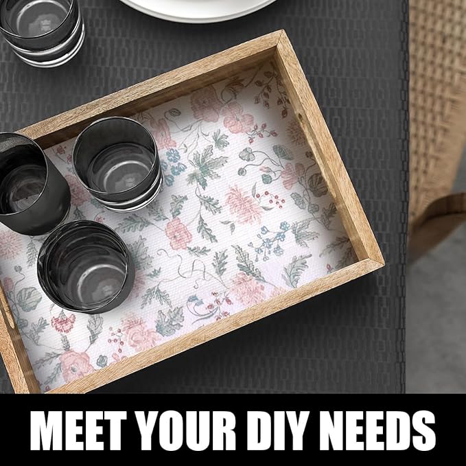 Floral Drawer and Shelf Liner for Cabinets, 12IN x 20FT Non-Adhesive and Strong Non-Slip Shelf Cabinet Drawer Liners for Kitchen, Table,Bookshelves,Waterproof Cupboard Liners,Easy to Clean - Image 8