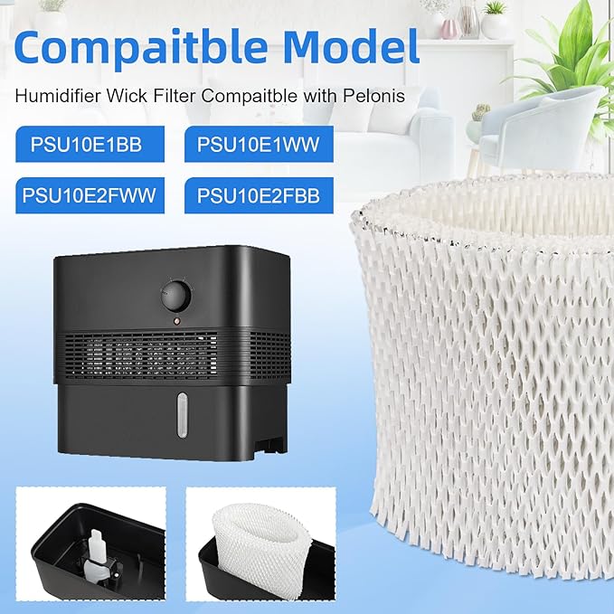 Humidifier Wick Filter PSU10E1BB, Humidifier Wicking Filter Compaitble with Pelonis Humidifier PSU10E1BB, PSU10E1WW, PSU10E2FWW and PSU10E2FBB, 2 Pcs - Image 3