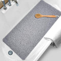 Shower Mats Non Slip,16x36'' Long Bathtub Mat Non-Slip for Bathroom Tub,Shower Mats for Showers Anti Slip for Elderly,Loofah Anti Slip Shower Matt,Shower Stall Mat for Inside Shower-Grey by NQWei