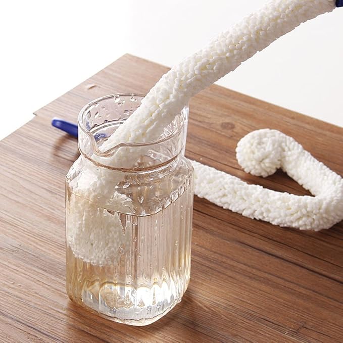 Bottle Cleaning Brush - Set of 2 Flexible Bottle Scourer - Multi-Function Household Cleaning Tools for Cleaning of Wine Decanters, Goblets, Glasses, Cups - Image 6