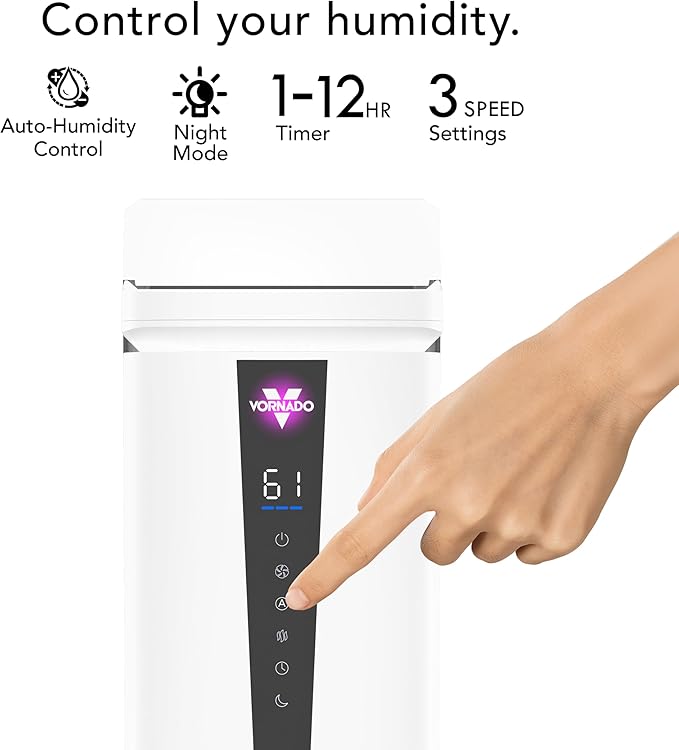 Vornado MISTIC 6 Whole Room Ultrasonic Humidifier, Top-Fill, Aromatherapy, 1.5-Gallon Tank, 3-Gallon Output, Warm or Cool Mist Humidifier, Automatic Humidity Control, Included Scent Pads - Image 5