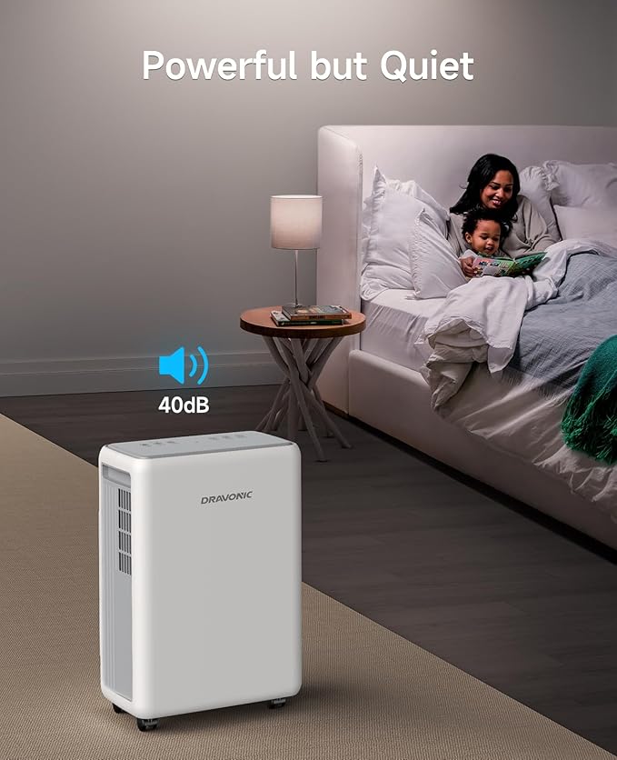 30 Pints Dehumidifier for Basement and Home, Quiet 3-Mode Operation with Continuous Drain Hose, 0.4 Gal Tank, Auto Defrost and 24H Timer for Bedrooms and Bathrooms (White, 30 Pints) - Image 6