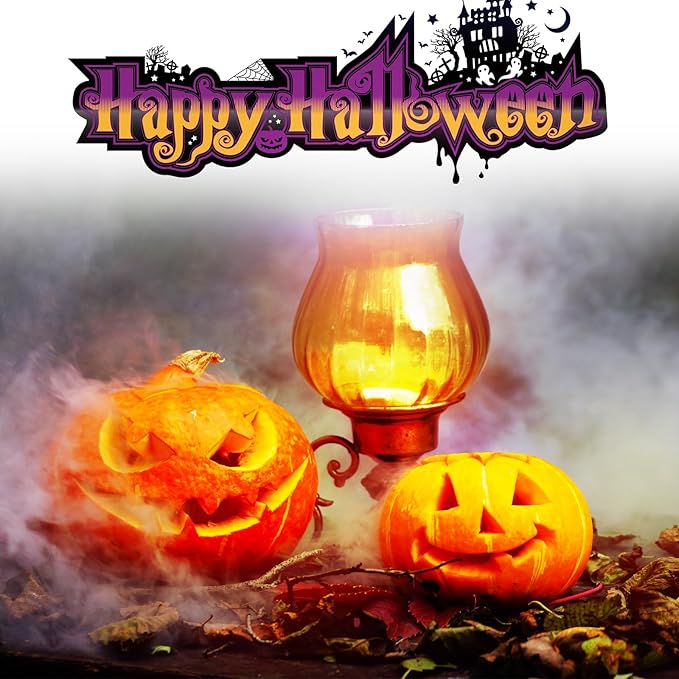 Halloween Mist Maker, Halloween LED Ultrasonic Mister Fogger with Light Witch Cauldron Diffuser Fog Machine Atomizer Bowl Terrarium High Output Humidifier Water Vaporizer with Splash Guard Float Disc - Image 7