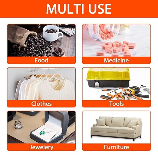 Moisture Absorbers, Silica Gel Packets, 20 Gram - 30 Packs, Desiccant Packs, Dehumidifier Packs for Storage, Spices Jewelry, Shoes Boxes, Electronics Storage (30 PCS) - Image 4