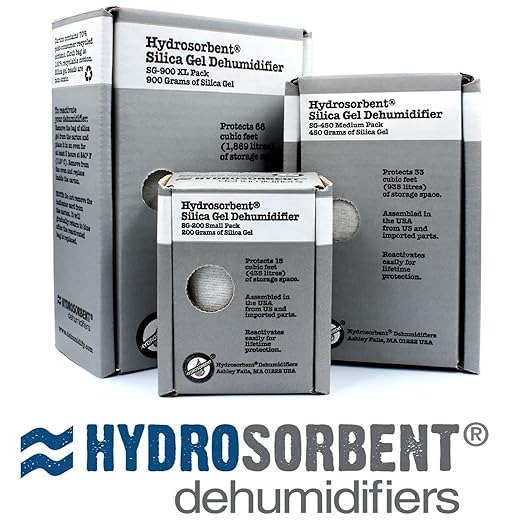 HYDROSORBENT® Silica Gel Dehumidifier (200gm - 1 Pack) - Silica Gel Packets w/Built-In Color Changing Indicator for Reactivation - Carton Moisture Absorbers for Food Storage - Desiccant Dehumidifier - Image 6
