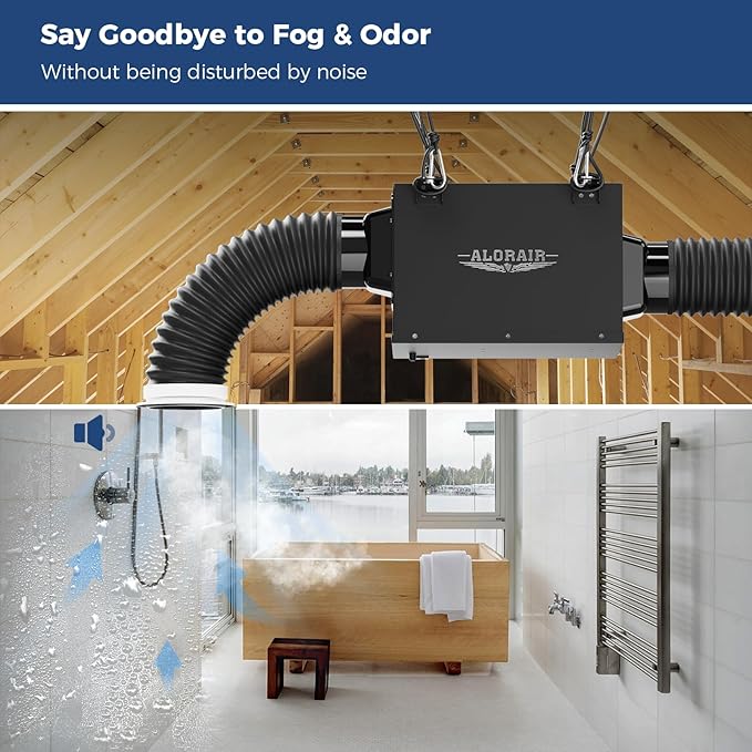 ALORAIR 4 Inch Inline Bathroom Exhaust Fan – Ultra Quiet 170 CFM Ventilation Fan for Bathroom, Attic, Kitchen, Garage, Laundry Room – Durable, Easy to Install, Powerful Airflow - Image 3