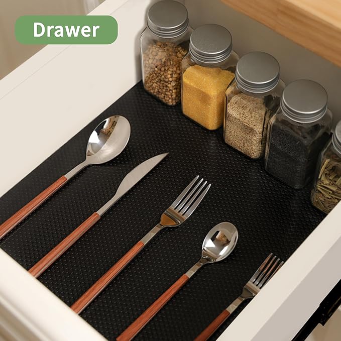 Shelf Liners 27 inch x 20 ft Shelf Liners for Kitchen cabinets nonstick Shelf Lining Drawer Mats EVA Protector for Cupboard (Black,27 inch x 20 ft) - Image 4