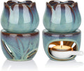 ComSaf Wax Melt Burners Essential Oil Burner Set of 2, Aromatherapy Aroma Burner Ceramic Oil Diffuser Candle Tealight Holder Home Bedroom Decor Christmas Housewarming Gift by ComSaf