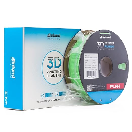 INLAND Micro Center PLA+ 3D Printing Filament 1.75mm - PLA Pro Dimensional Accuracy +/- 0.03 mm - 1 kg Cardboard Spool (2.2 lbs) (1 Pack Neon Green, 1.75mm) - Image 8