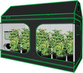 96"x48"x72" Roof Cube Grow Tent with Observation Windows, Lightproof, Mylar Hydroponic Tent with Floor Tray for Indoor Plant Growth by GreenHut