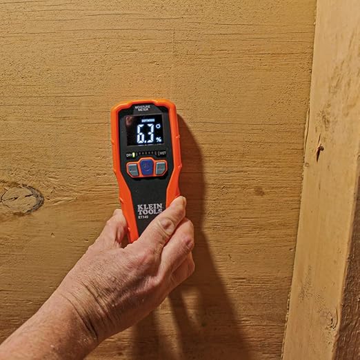 Klein Tools ET140 Pinless Moisture Meter for Non-Destructive Moisture Detection in Drywall, Wood, and Masonry; Detects up to 3/4-Inch Below Surface - Image 7
