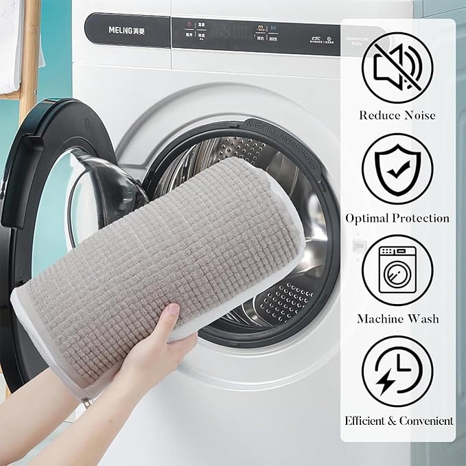 Reusable Sneaker Bag for Washing Machine, Invisible Zipper Design, Protects Shoes in Washing Machine and Dryer, Durable Shoe Bag for Sneakers, Boots(gray) - Image 4