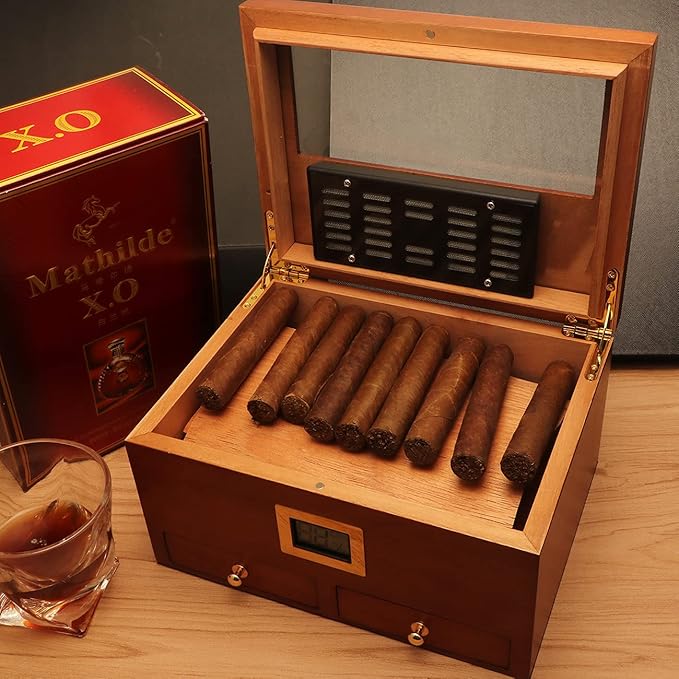 TISFA Cigar Humidifier, Cigar humidor humidifiers, Black Cuboid Humidor Humidifier (L) - Image 6