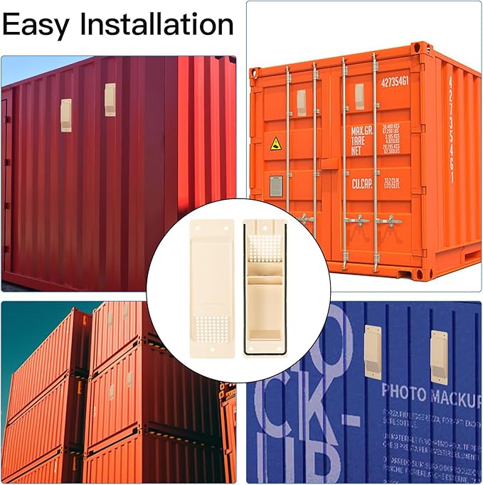 Shipping Container Air Vent Kit Heavy Duty Shipping Container Accessories Cross Flow Ventilation Kit Reduce Heat Humidity Pressure Condensation Add Air Flow for Cargo (8 Pack Yellow) - Image 6