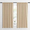 NICETOWN Room Darkening Curtains for Bedroom - Triple Weave Home Decoration Thermal Insulated Solid Drapes for Kitchen (Biscotti Beige, Set of 2 Panels, 62 x 63 Inch) by NICETOWN