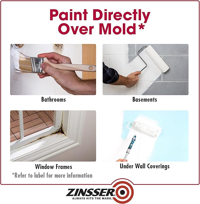 Zinsser 276049-2PK Mold Killing Primer, Gallon, White, 2 Pack - Image 4