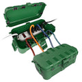 Flemoon [2 Pack] Outdoor Electrical Box Waterproof, Medium Weatherproof Electrical Box (11.5x5.2x4 inch) w/6 Cable Entry Ports, Extension Cord Cover for Power Strip, Timer, Plug, Holiday Light, Green by FLEMOON