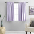 DONREN 54 Inch Length Lavender Purple Blackout Curtains for Kitchen - Small Window Treatment Rod Pocket Curtain Drapes for Bedroom(Set of 2 Panels) by DONREN