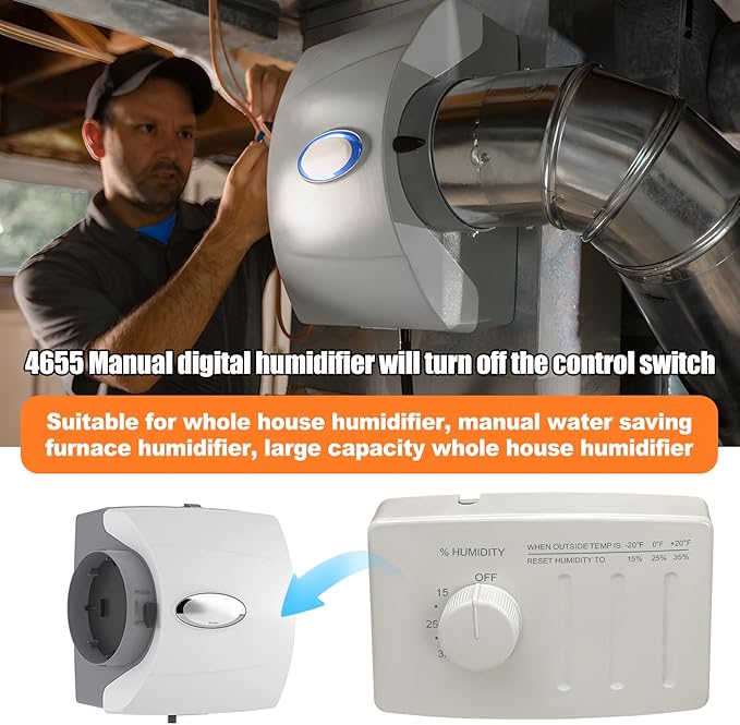 4655 Manual Whole House Humidifiers/Wall Mounted Humidifier Control Humidistat For AprilAire Manual Humidifier Whole House,24VAC - Image 3