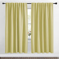 NICETOWN Living Room Blackout Draperies Curtains - (Paler Yellow Color) W70 x L72, 2 Panels, Home Decoration Window Blackout Drape Panels for Patio Door by NICETOWN