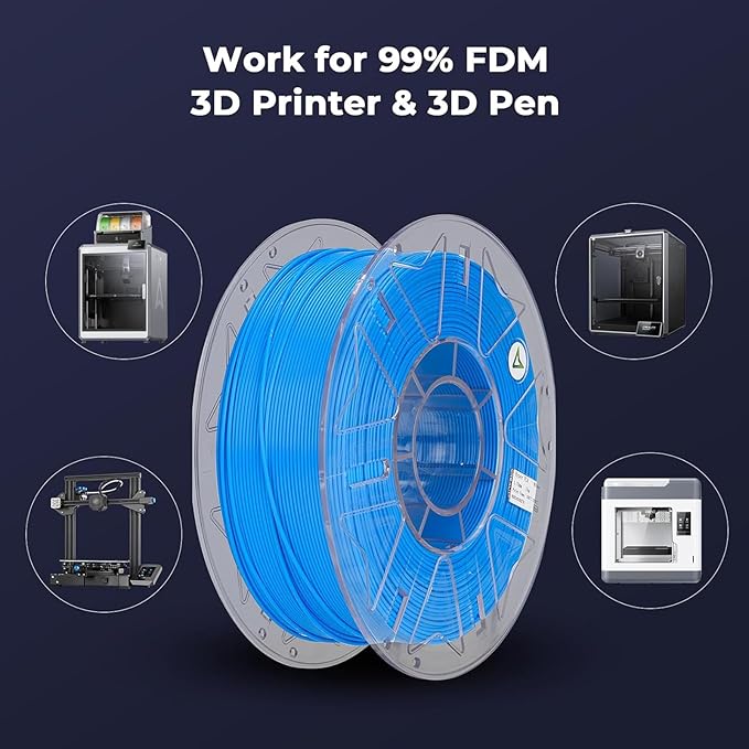 2025 Official RFID CREALITY Hyper PLA RFID Filament 1.75mm for K2 Plus Combo, High Speed 30-600mm/s 3D Printer Filament, 1kg(2.2lbs)/Spool Hyper PLA RFID Support CFS, for Most 3D Printers Black - Image 5