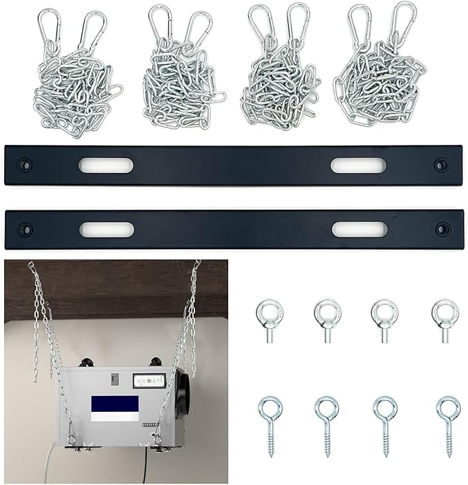Dehumidifier Hanging Kit, Dehumidifier Joist Hanging Kit for Crawl Space and Basement Dehumidifiers, Easy Way to Raise and Lower dehumidifier, Helps reduce noise and vibration of the unit by Alaisee