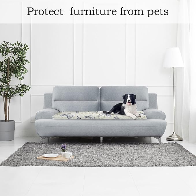 8pcs Outdoor Printed Sofa Seat Cushion Covers Strechable, Waterproof Elastic Half-Covered Sofa Covers Washable Reusable Patio Furniture Protector（Butterlfy, Cover Only） - Image 7