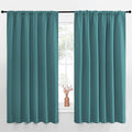 NICETOWN Blackout Curtains for Bedroom, Blackout Curtain Panels, Sea Teal, 1 Pair, 62 by 63-inch, Window Treatment Energy Saving Thermal Insulated Solid Rod Pocket Blackout Drapes/Draperies by NICETOWN